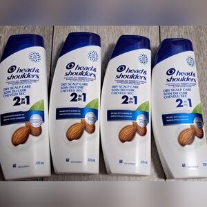 4 New Head & Shoulders 2-in-1 Dandruff Shampoo and Conditioner: Dry Scalp Care.
